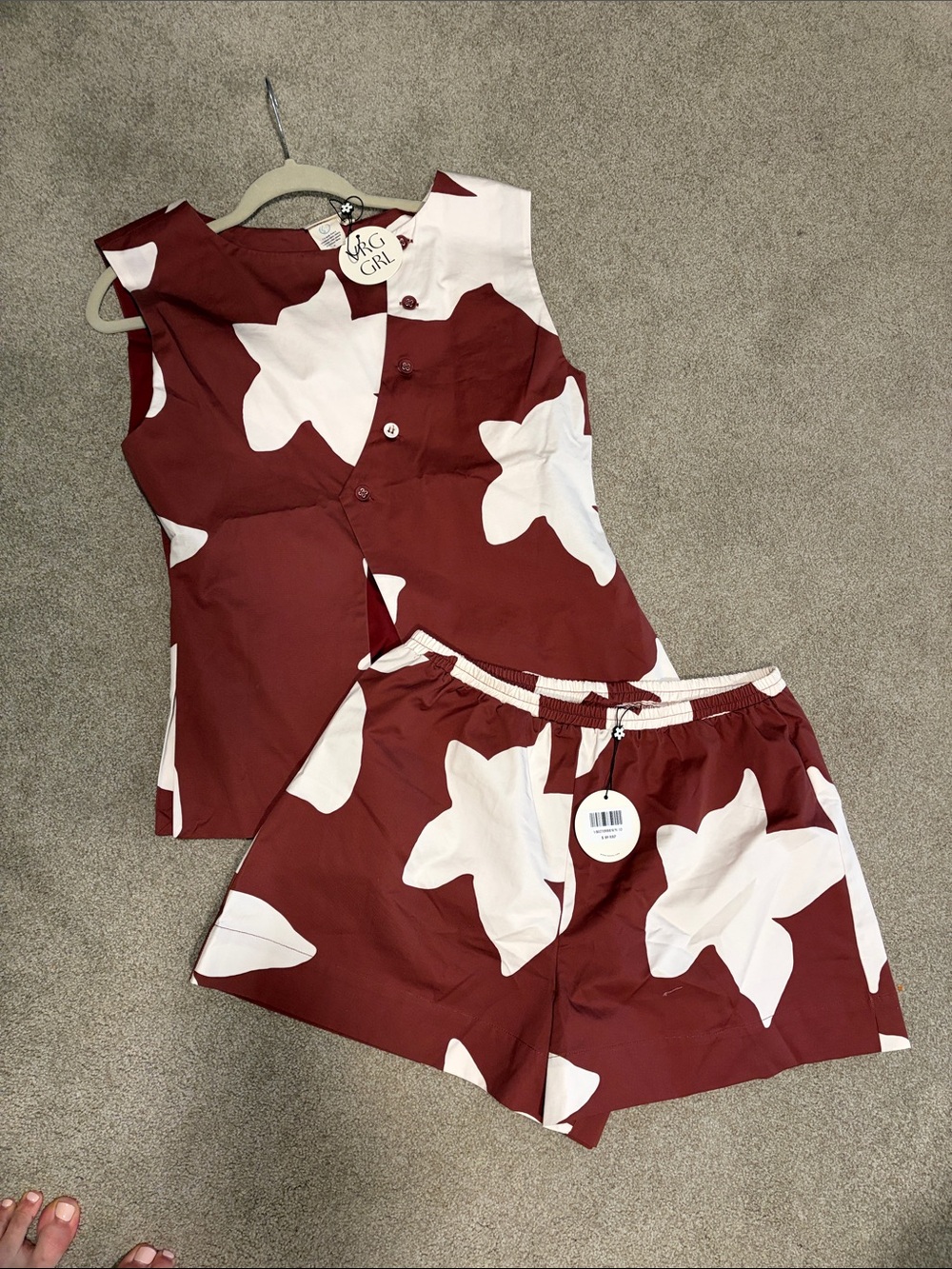 VRG GRL Lilo Shorts Set BNWT 100% cotton - Picture 3 of 4